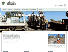 Tablet Screenshot of malachite.com.au